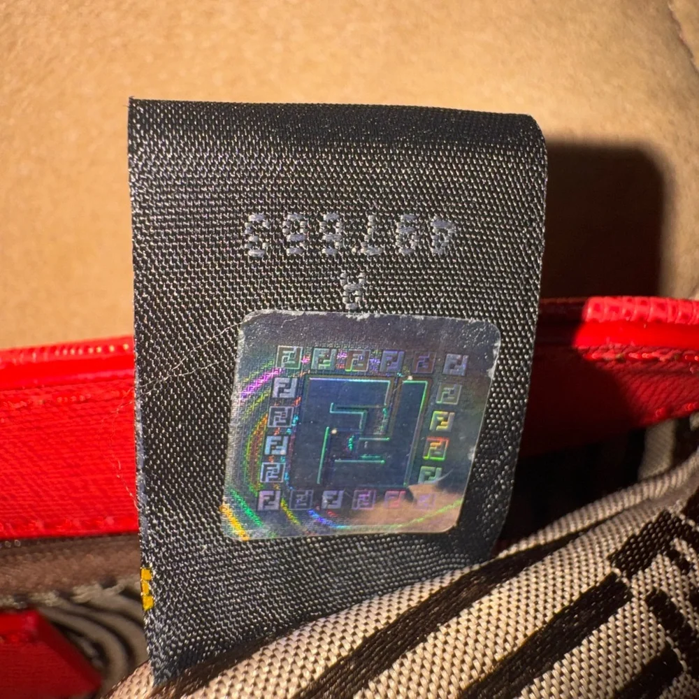 Fendi Red Crossbody Bag with Gold Accent - Picture 13 of 16